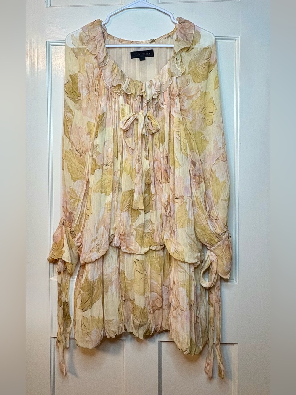 ZARA WOMAN SS25 PRINTED SHORT DRESS ZW COLLECTION 025